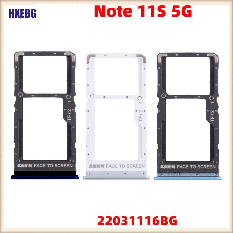 

New For Xiaomi Redmi Note 11S 5G 22031116BG Dual SIM Card Tray Slot Holder Adapter Socket Smartphone Repair Parts