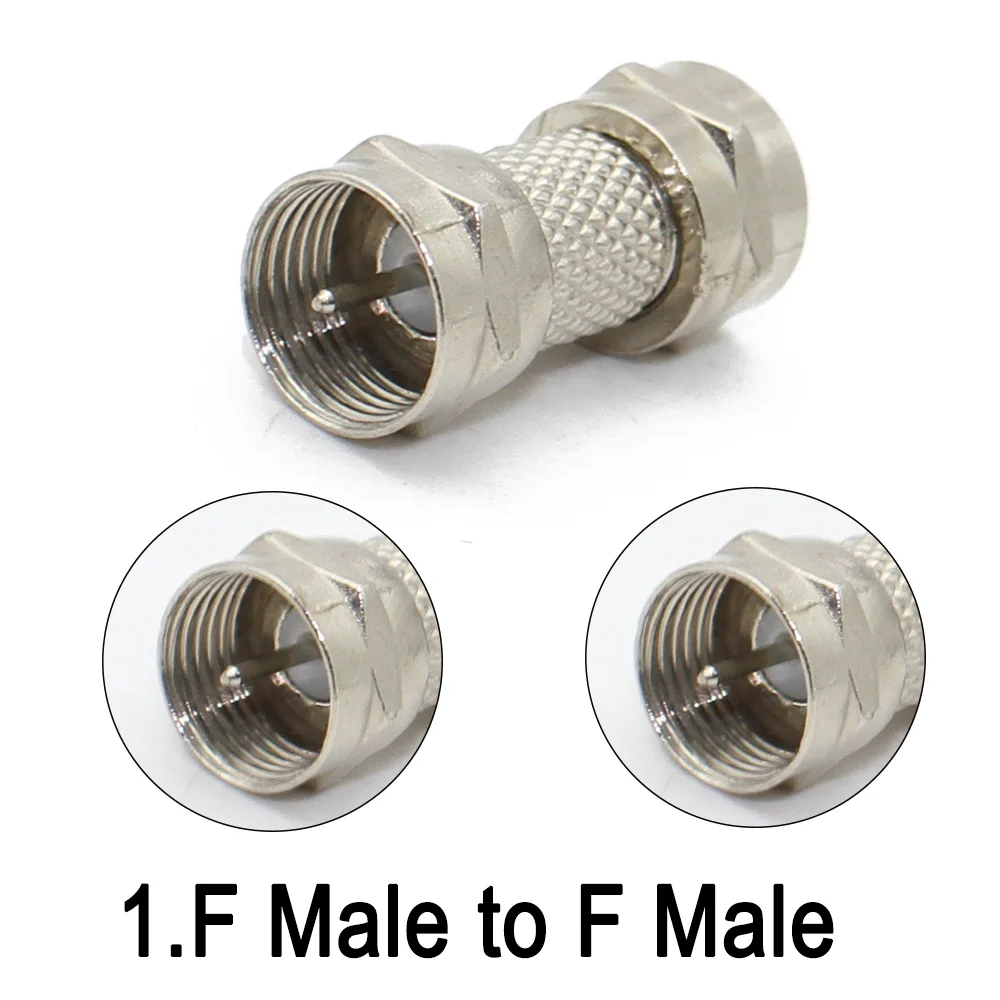 F Type to TV IEC 90 Degree TV Aerial Antenna Plug Connector F male female plug jack copper RF Coax Cable Adapter High Quality