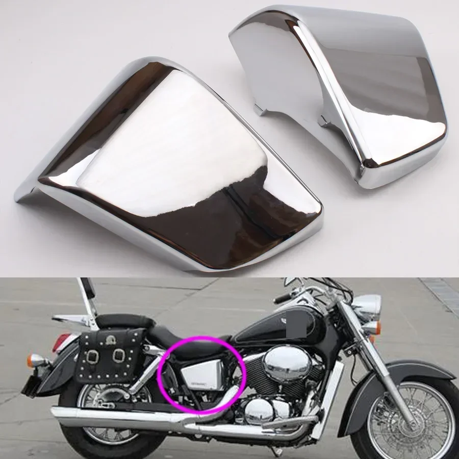 

Chrome ABS Motorcycle Side Battery Side Fairing Cover Fit For Honda Shadow ACE 750 VT400 1997-2003 VT 400