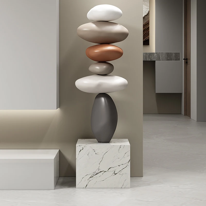 

Light luxury time comes and goes, living room ornament floor stone, high-end wabi sofa decoration, cream wind housewarming gifts