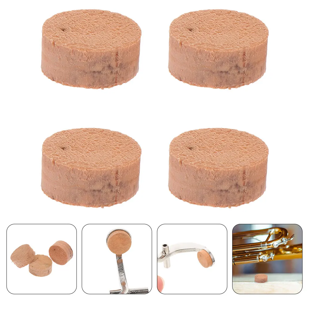 

4Pcs Trombone Water Key Cork Pads for Tenor Trombone Parts Soft Wood Replacement Accessories Set