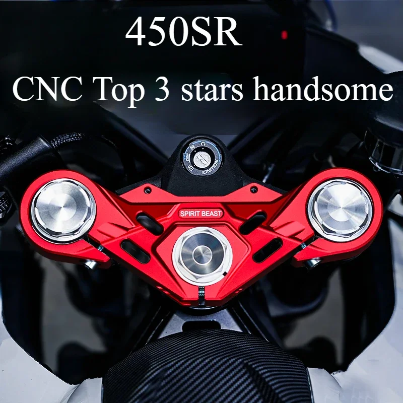 

For CFMOTO 450SR top plate modification accessory Motorcycle middle column fixed on the top three star connecting plate
