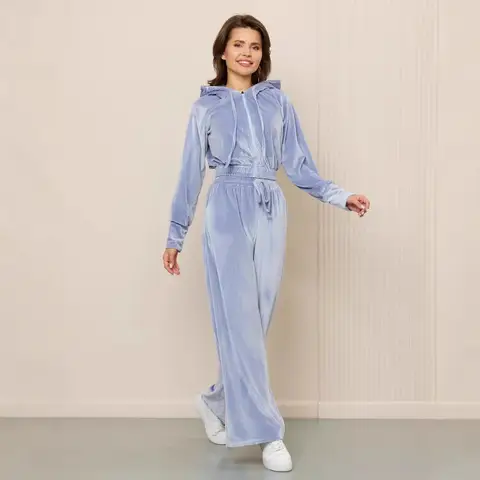 आरामदायक मखमली ज़िपर हुड वाला टॉप और पैंट सेट लंबी स्लीव टू-पीस सूट आरामदायक सांस लेने योग्य महिलाओं का स्पोर्ट्सवियर पहनावा 8 best sales महिलाओं के ट्रैकसूट - №5