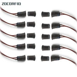 10 pares normalmente opne (sin tipo) RC-33A Sensor de ventana de puerta con cable interruptor magnético para sistema de alarma de casa