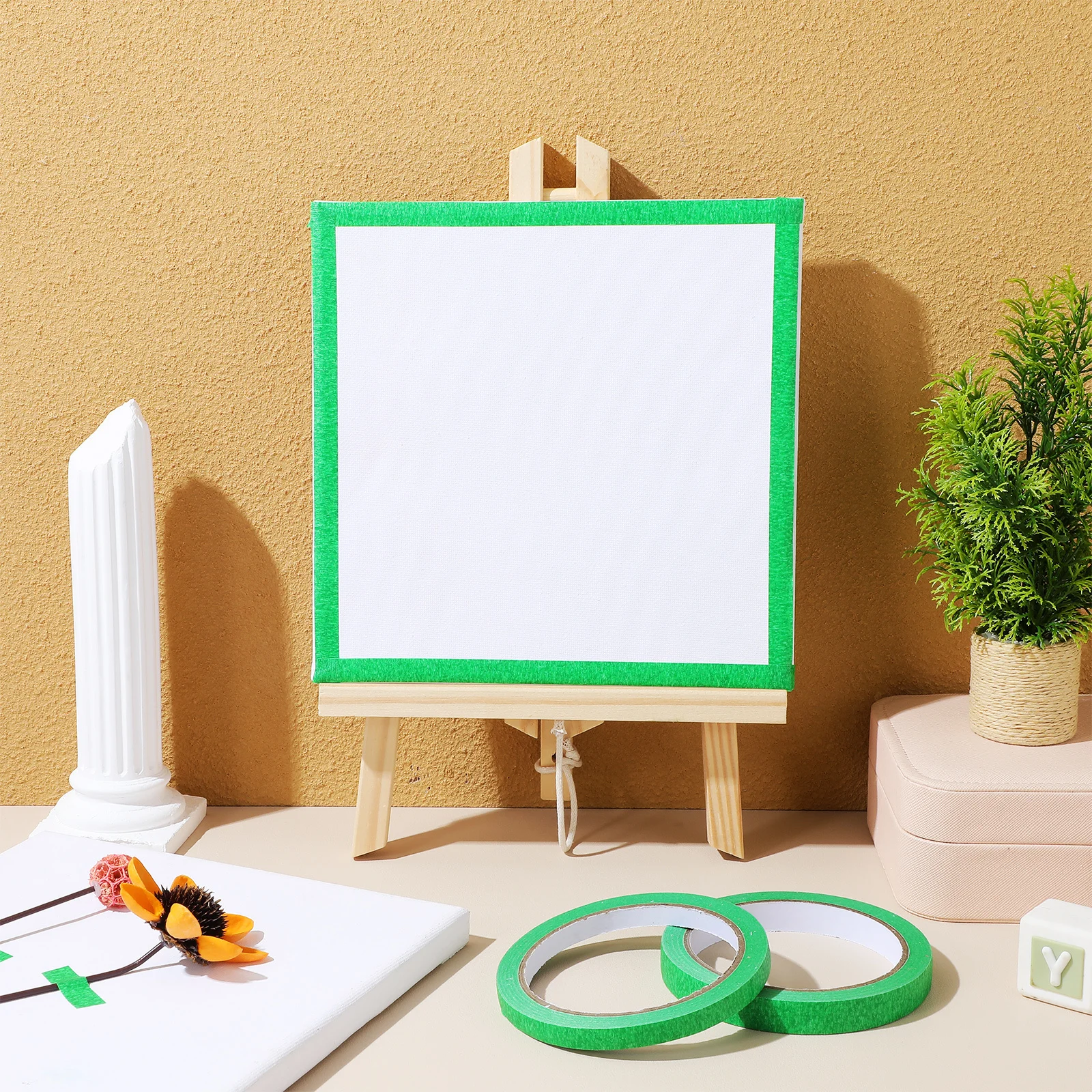 

6pcs 6 Rolls Masking Painters For Diy Crafts Car Painting Waterproof Crepe Paper Decorative Artist Tape Craft Tape Roll