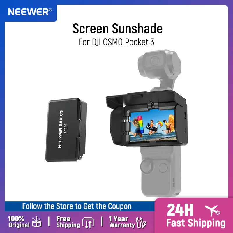 

NEEWER Screen Sunshade 3 Sided Foldable Anti Glare Camera Screen Sun Hood Protector for DJI OSMO Pocket 3 Accessories