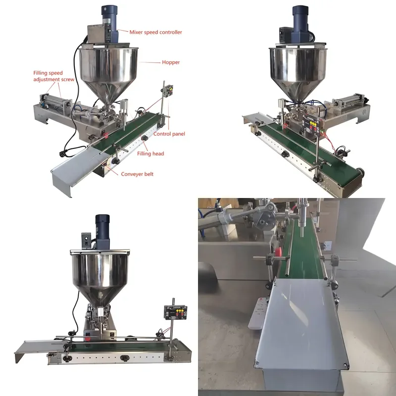 for AOC Automatic Desktop Peristaltic Pump Liquid Oil Filling Machine with Conveyor for Soy Sauce and Jam