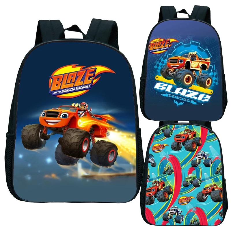 Blaze and the Monster Machines Backpack Children Toddler Kindergarten Bookbags Kawaii Boys Girls Kids Cartoon School Bags