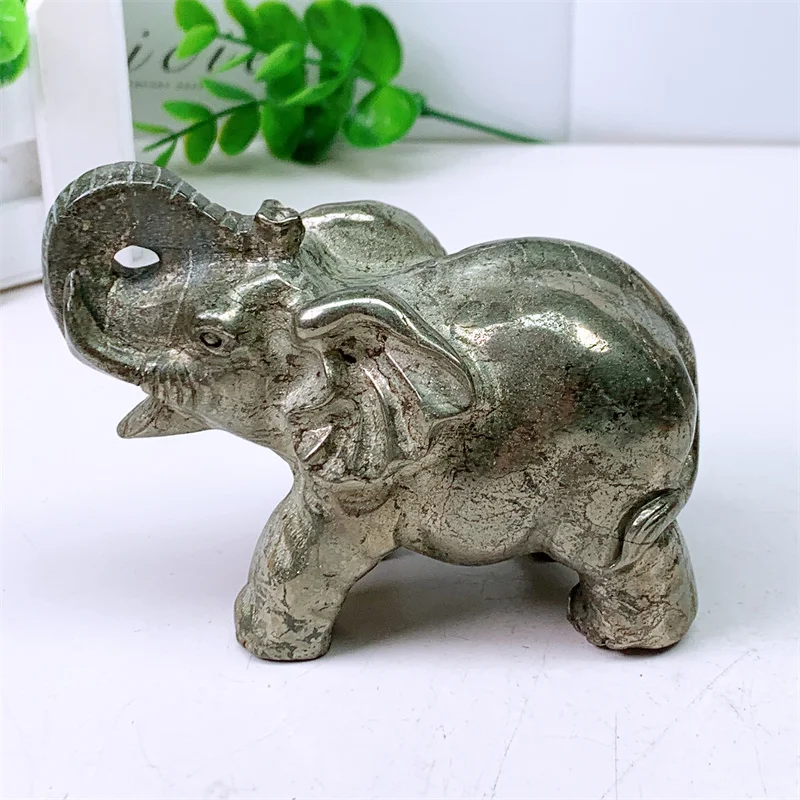 

Natural Pyramid Elephant Carving Gemstone, Healing Crystal Figurine, Reiki Carved Stones, Gift, Room Decoration, 1Pc