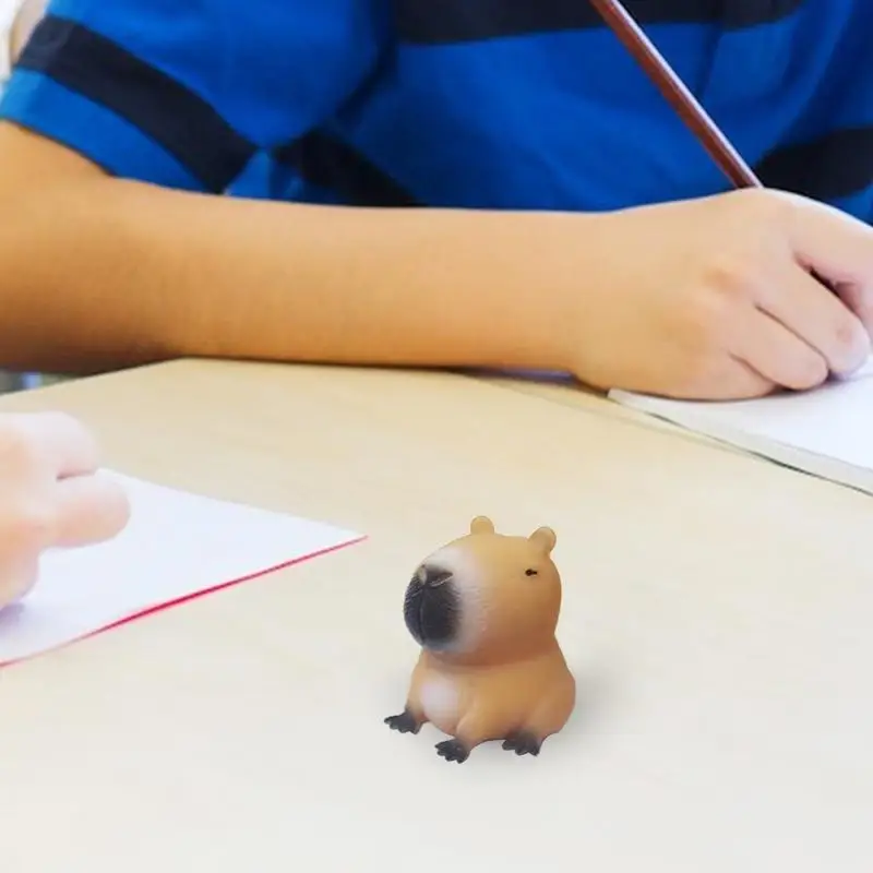 Capybara Fidget Toys Soft Capybara Toys Cute Quick Rebound Toys Anti Stress Cartoon Animal Fidget Toys For Stress Relief