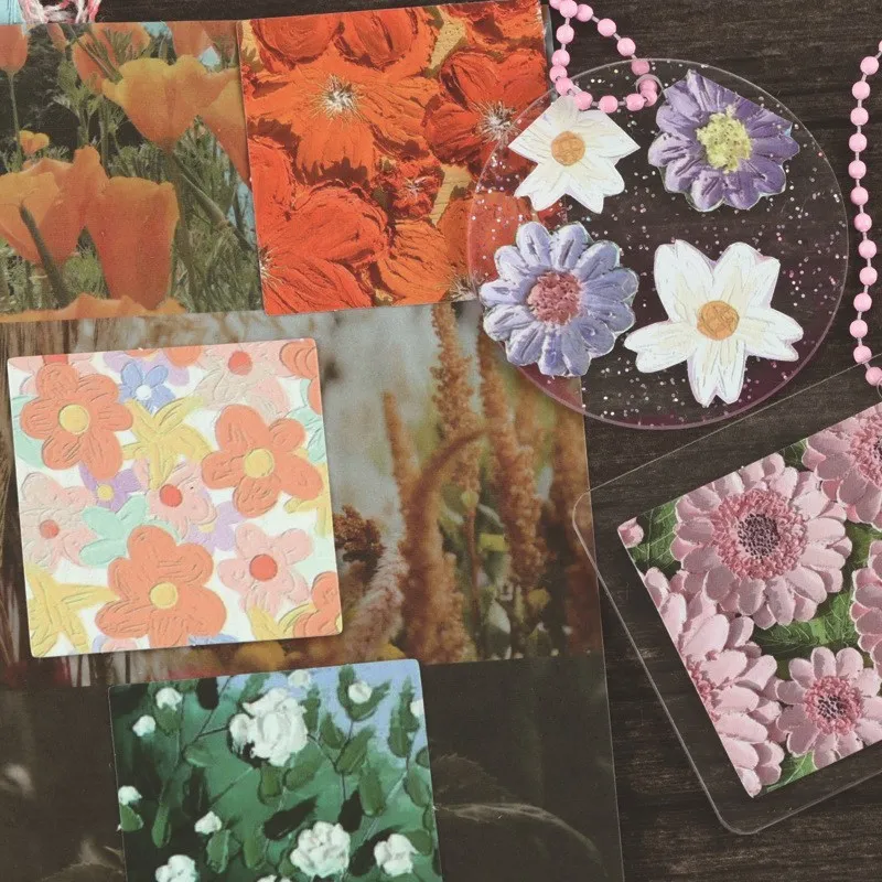 46 Pcs Flowers Stickers Decorative Sticker for Scrapbooking Diary Planner Album journal Phone Case Card Making Laptop Journaling