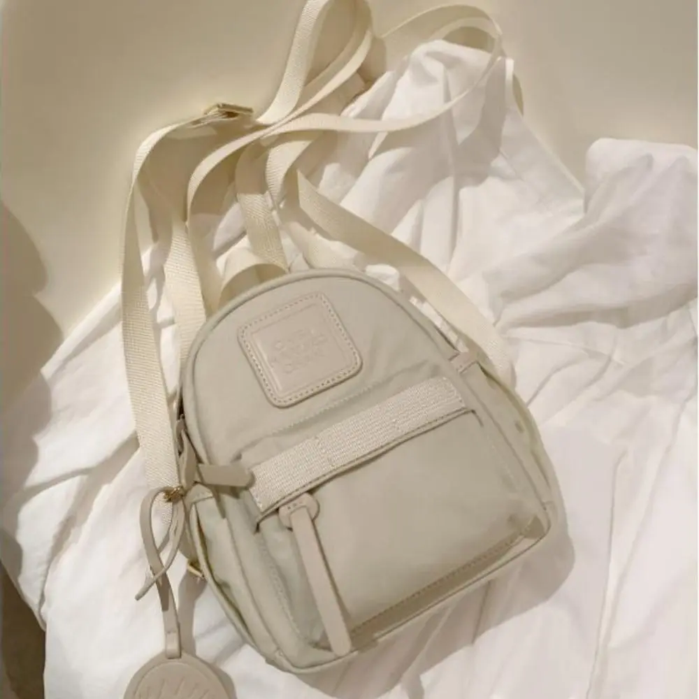 Leisure Time Solid Color School Bags Canvas Mini Backpack Bags Travel Backpack Student