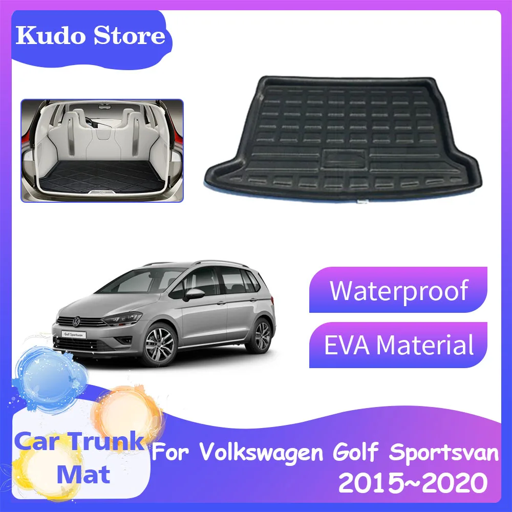 

Car Trunk Mats for Volkswagen VW Golf Sportsvan SV 2015~2020 Rear Cargo Storage Covers Luggage Liner Tray Pad Carpet Accessories