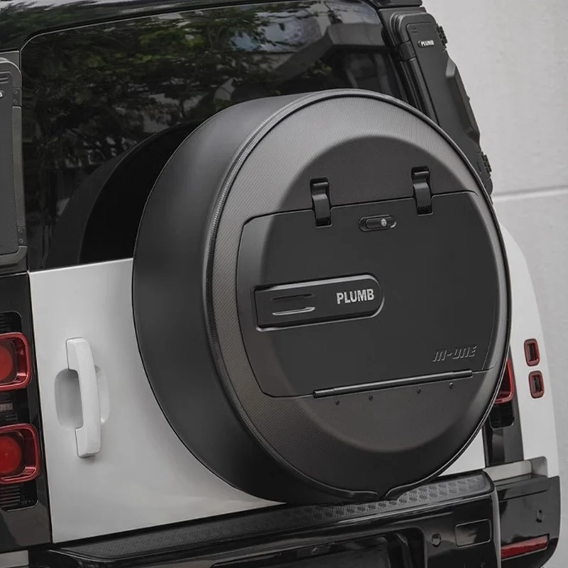 Plumb Spare tire cover for Land Rover Defender 90 110 130 Spare Wheel Cover Multifunctional Carbon Fiber Accessories