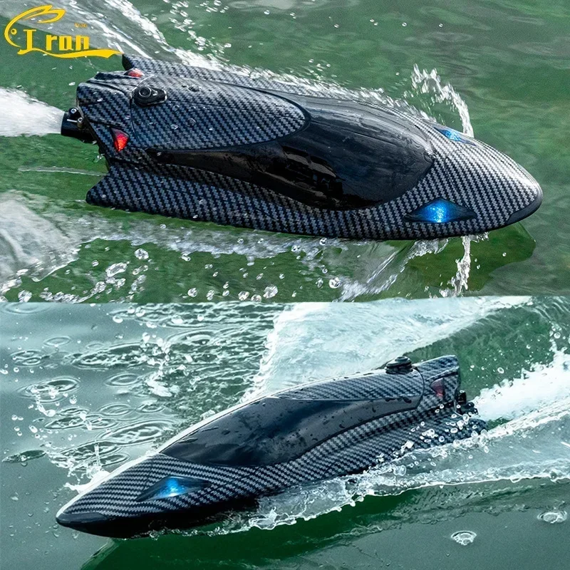 

40km/h Rc Boat 2.4g Brushless Electric Twin Turbo High Speed Racing Speedboat Waterproof Yacht Carbon Rc Boat Electric Kid Toy