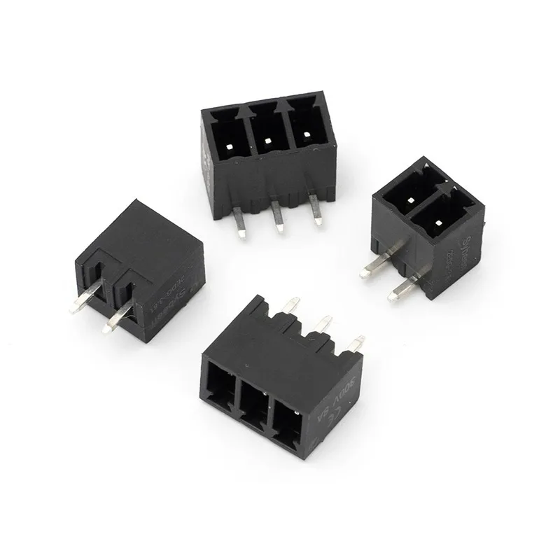 20Pairs of plug-in PCB terminals 15EDG-3.81mm black 2EDGK/V/R straight bending pin 2P-16P black