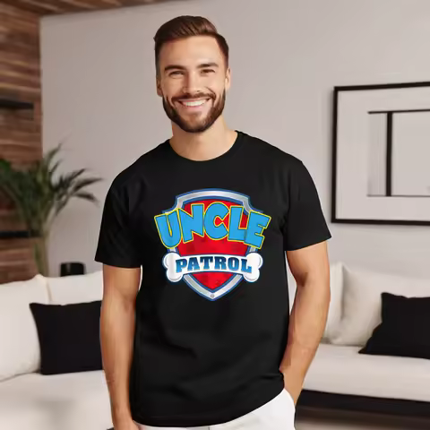 Uncle Patrol Shirt Dog Mom Classic Tshirts Gift Idea 100% Cotton Mother Day Tees Cool Tops Shirts Short Sleeve Latest Crew Neck