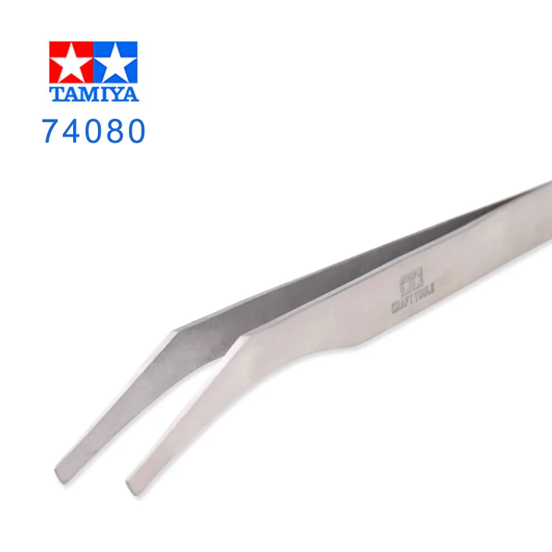 

Tamiya 74080 Stainess Steel Width / Curved Tweezer Plastic Military Model Kit Art Doll Handicraft Building Making Tool