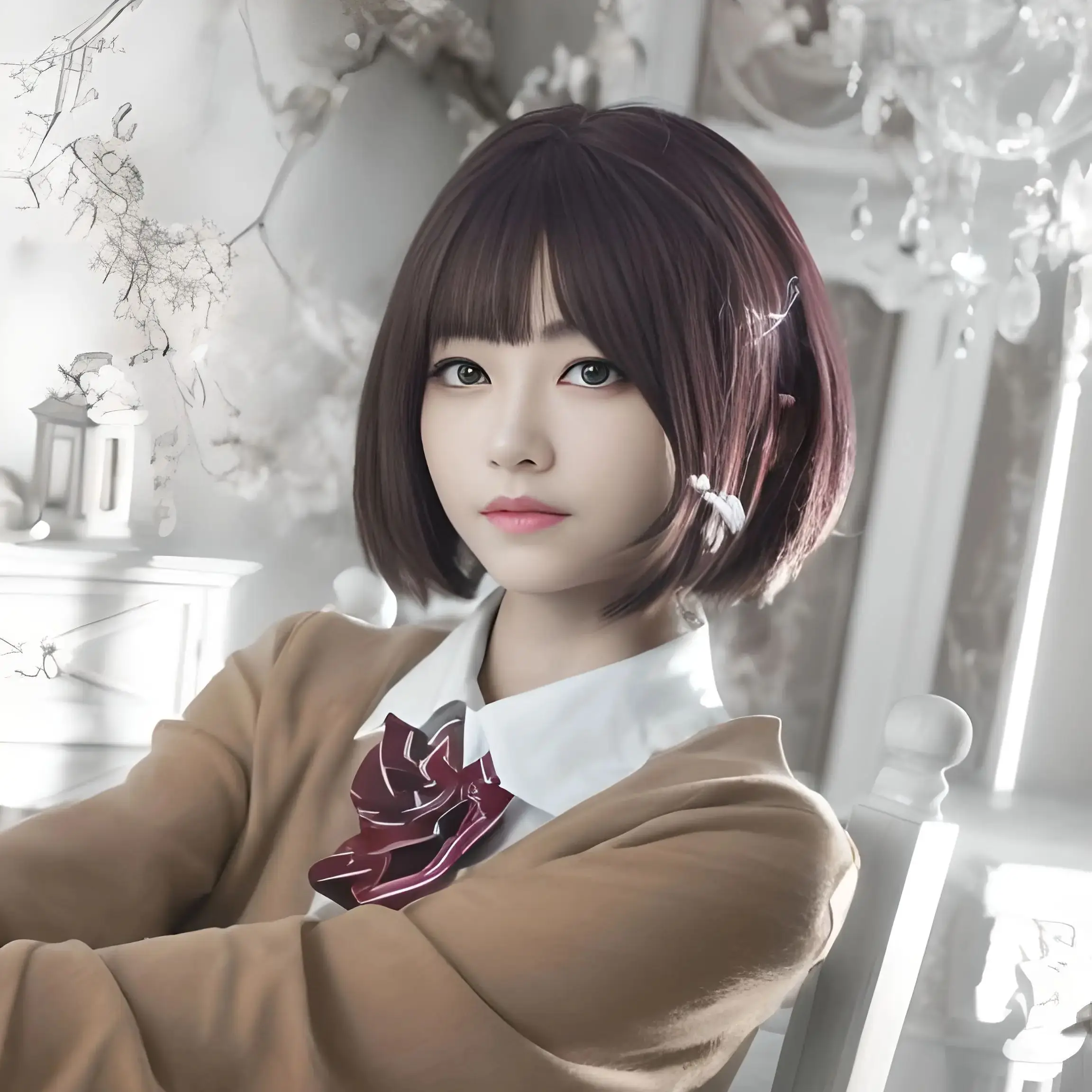 Аниме проект Sekai красочный сценический парик Shinonome Ena для косплея коричневый фиолетовый короткие волосы игра аниме косплей парик вечерние парик для Хэллоуина