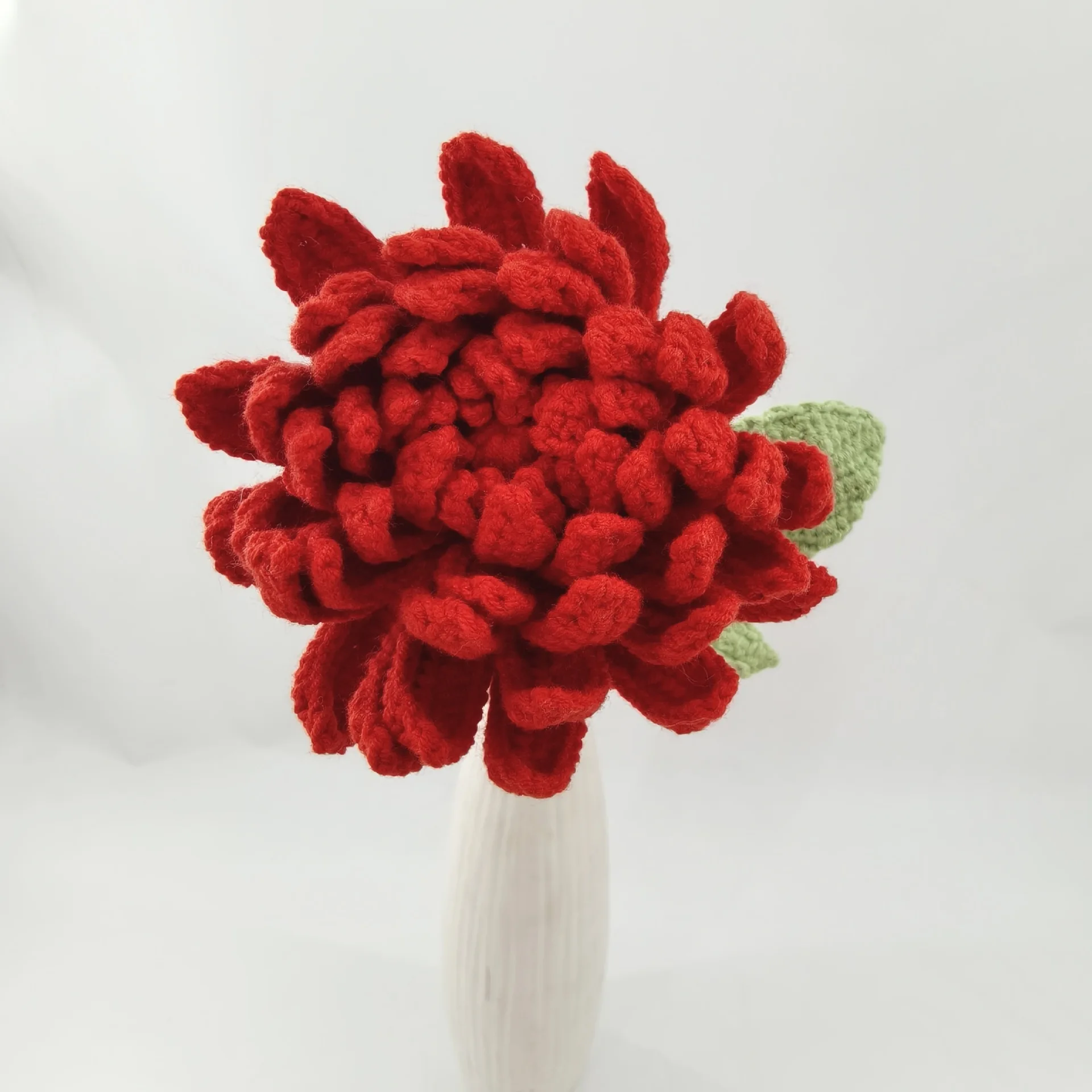 Handmade Flower Artificial Flower 3 Branches Wool Flower Bouquet with Gradient Colored  Artificial Flower  Party Decoration