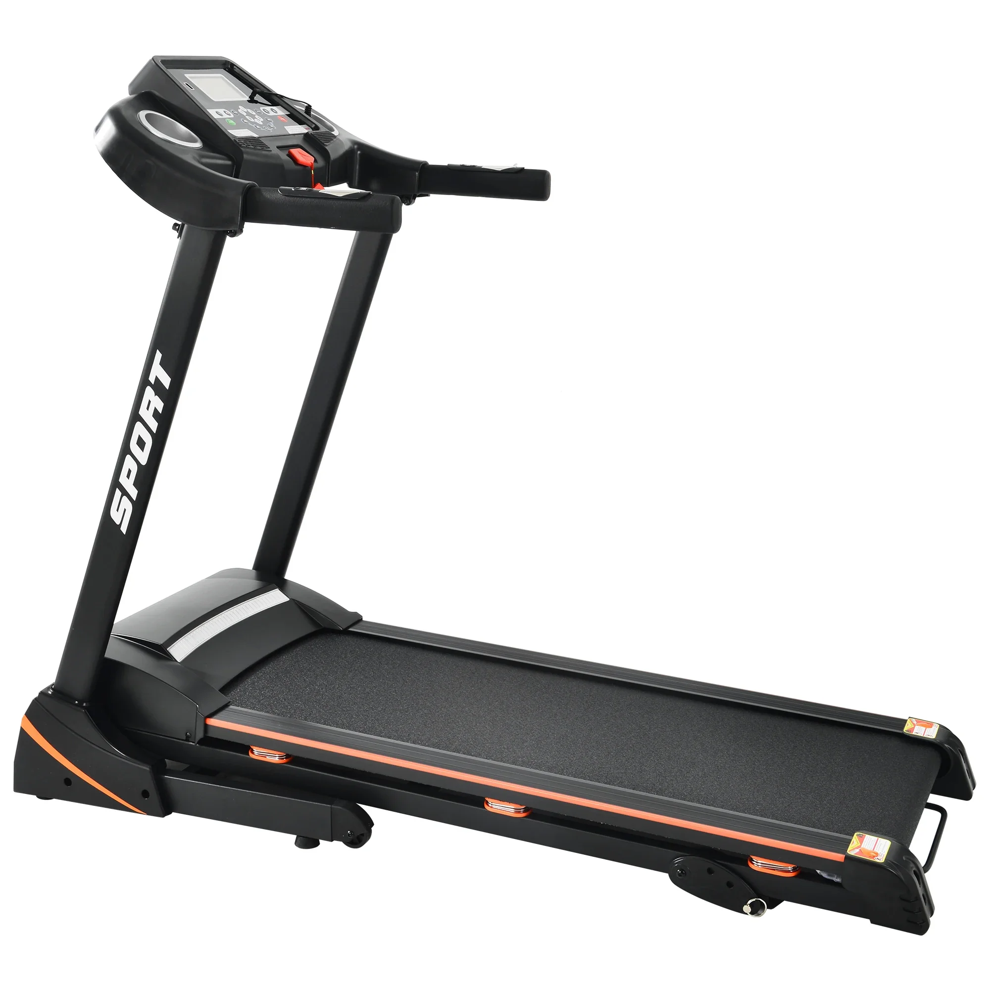 

Folding Electric 3.5HP Treadmill With Incline Medium Running Machine Motorised LCD Gym 330lbs Folding Treadmill Electric