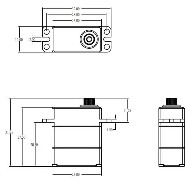 JX PDI-HV1511MG عالية الدقة Coreless موتور عزم دوران كبير 11 كجم أجهزة رقمية صغيرة RC لنموذج هليكوبتر روبوت شراعية الزاحف