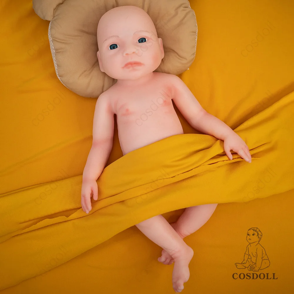COSDOLL 17.7 นิ้ว 2800g ตุ๊กตาเด็กทารก Reborn ตุ๊กตาเด็กทารกสมจริงตุ๊กตาของเล่นสําหรับเด็กการศึกษานุ่ม DIY ของเล่นเปล่าวันเกิด Xmas ของขวัญ