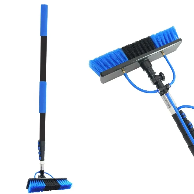 Adjustable Water Flow Handle Brush for Solar Glass Panel Cleaning