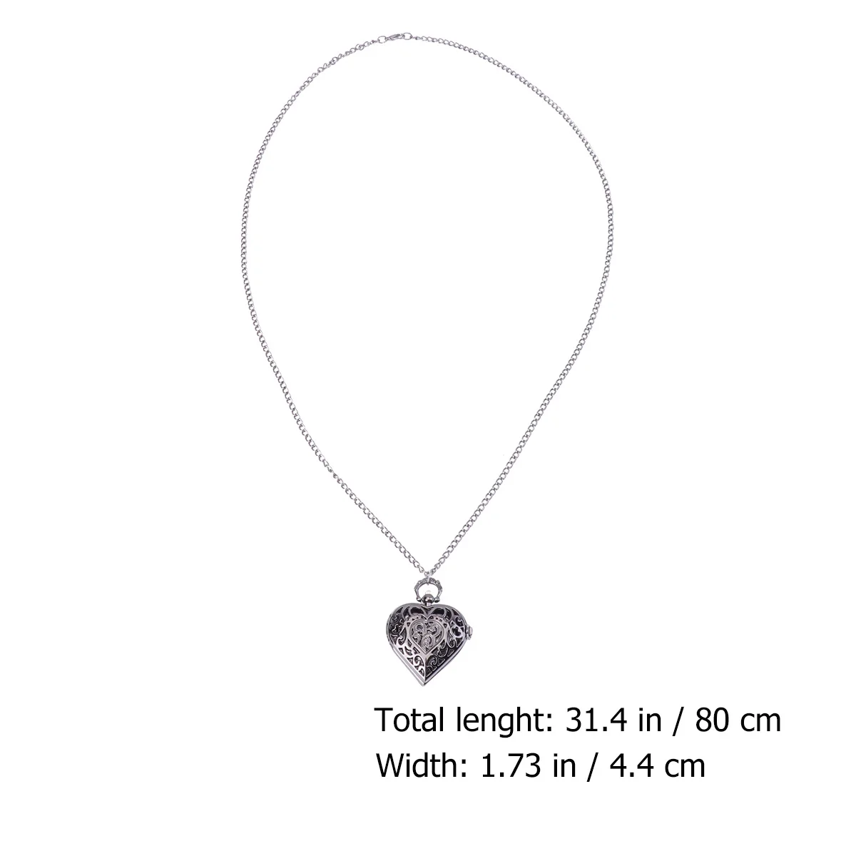 1 قطعة ريترو ستايل خمر ساعة الجيب الأسود الجوف خارج القلب نحت الكوارتز رائعة الرجال النساء ساعة أنيقة هدية #6