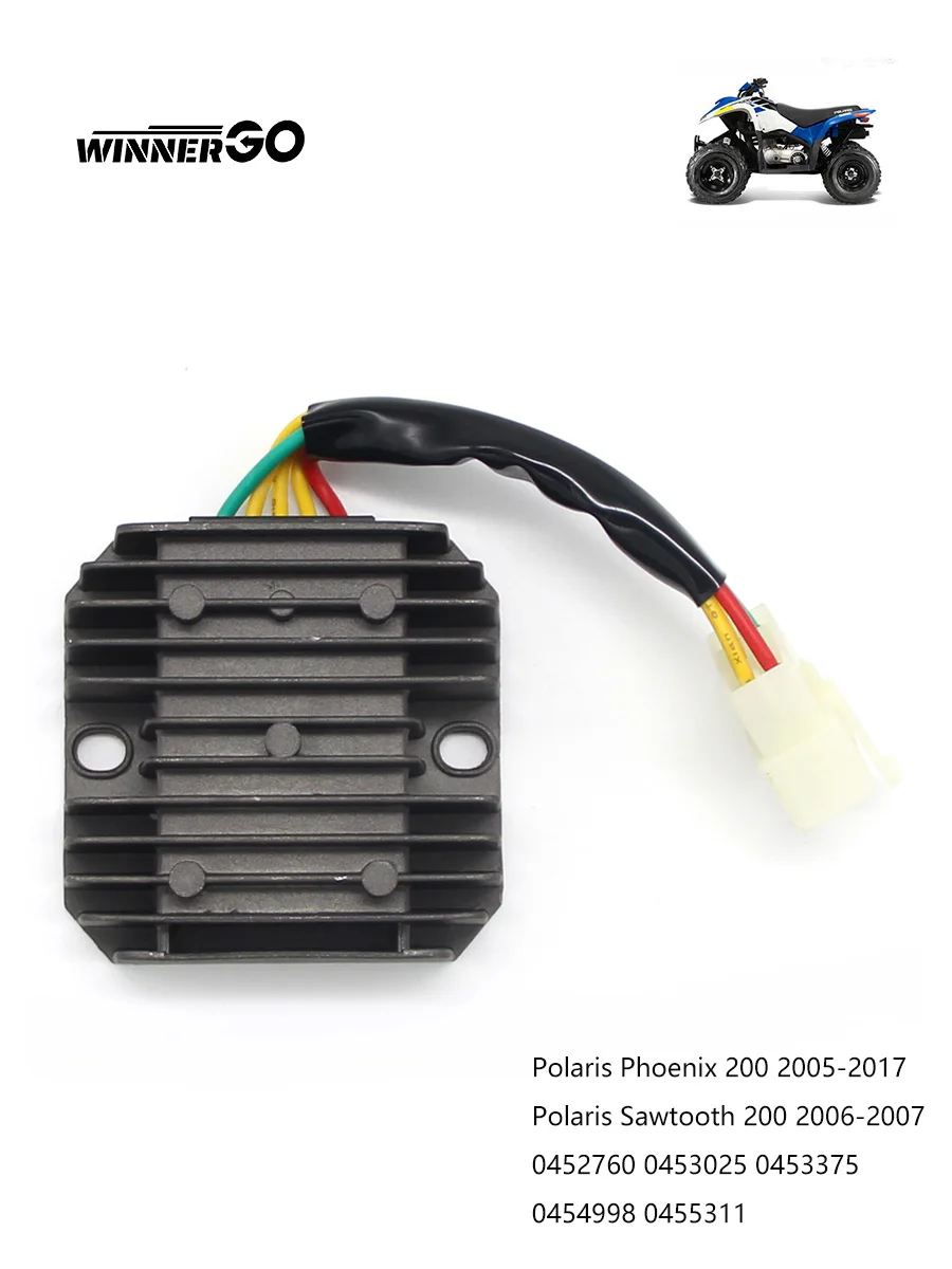 WINNERGO Motorrad-Spannungsregler-Gleichrichter für Polaris Sawtooth 200 Phoenix 200 0452760 0453025 0453375 0454998 0455311 – Detail 2