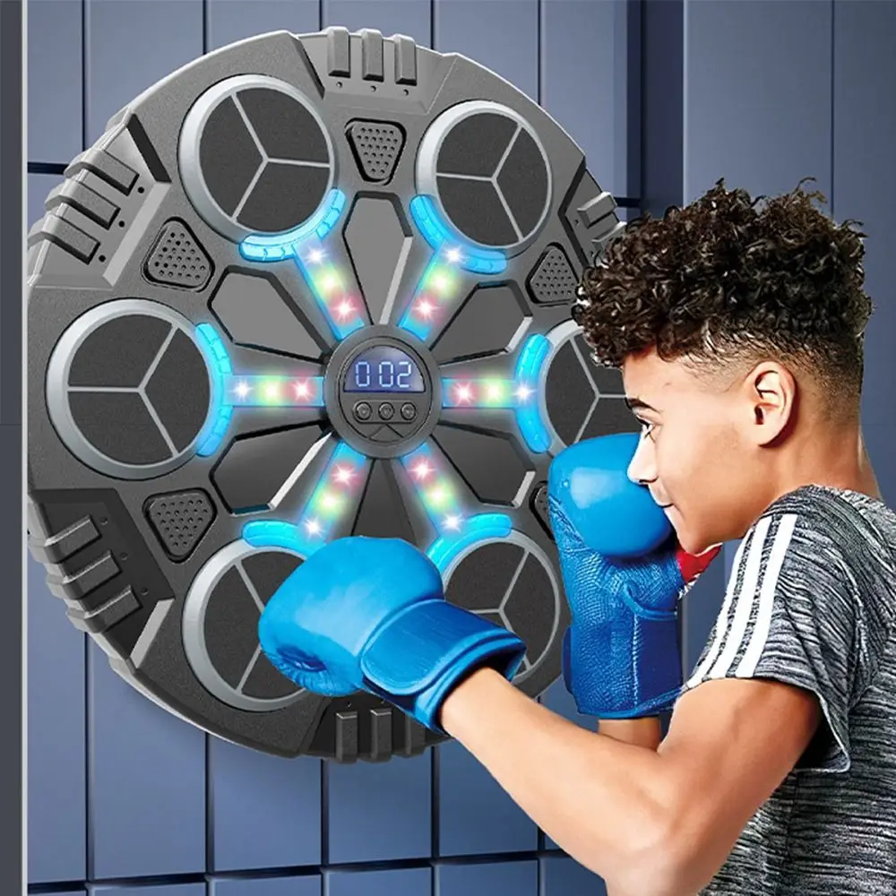 Bluetooth Connection Smart Music Boxing Machine Wall Mounted Noise Reduction Boxing Electronic Target 3 Speed Adjustment