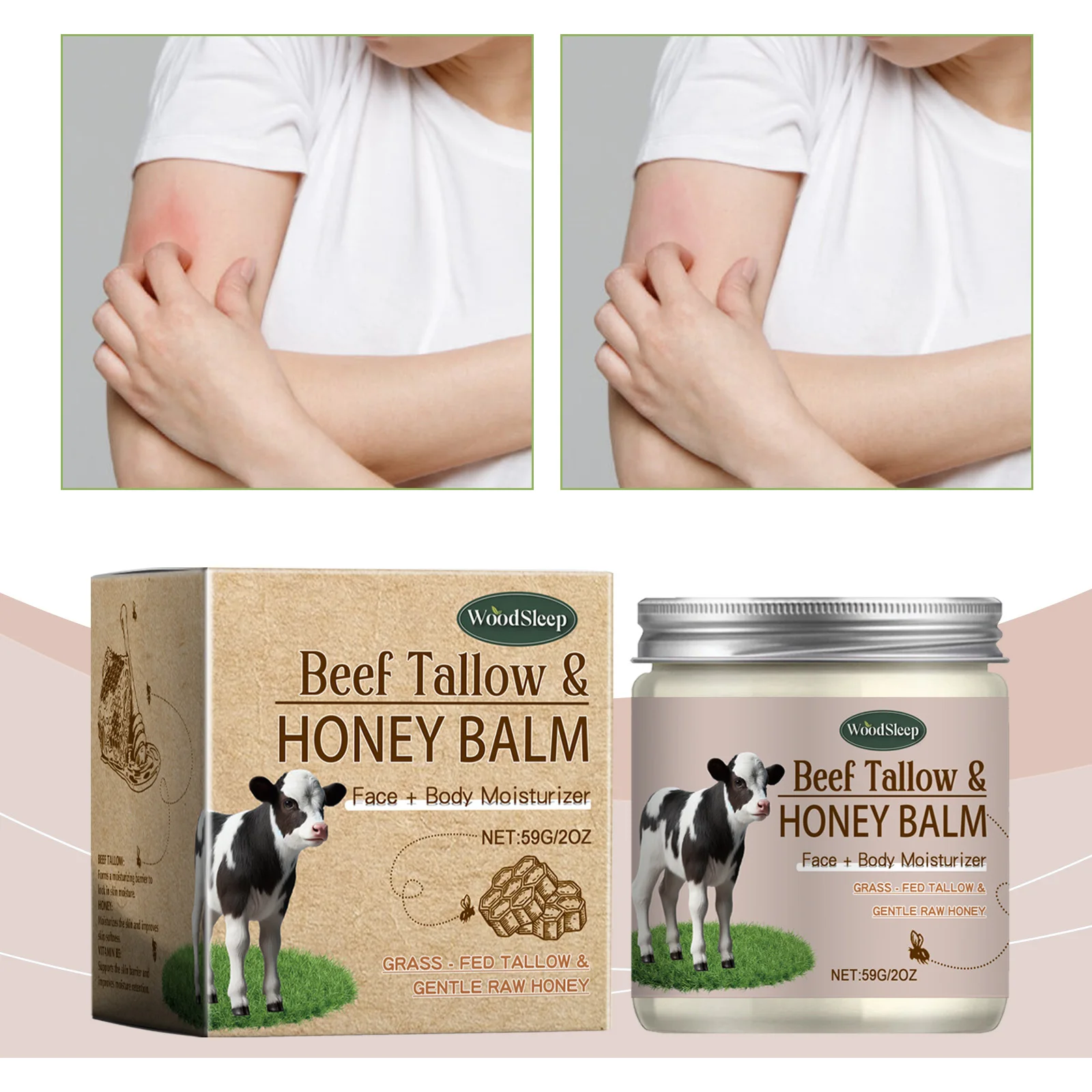 Wielofunkcyjny nawilżający krem ​​do ciała i twarzy Nawilżający odświeżający miodowy krem ​​do pielęgnacji skóry Miękki i nawilżający