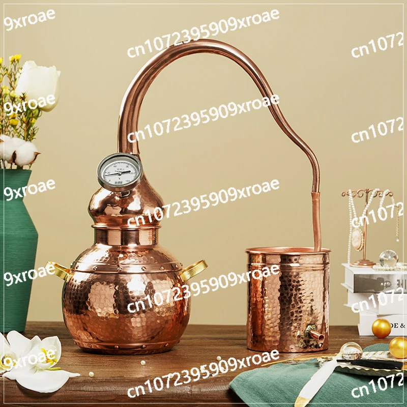 3L Pure Dew Ancient Distillation Machine Gin Berry Gin Distillation Equipment Red Copper Purifier Essential Oil Distiller