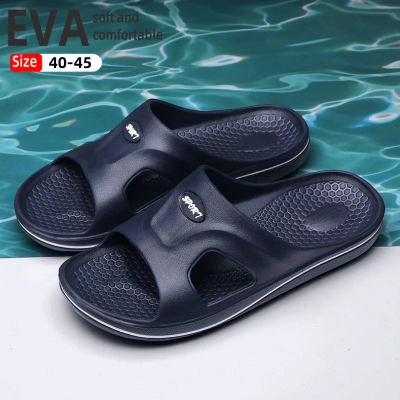 New slippers men's summer 2025 new trend home indoor bathroom bathing leisure wear-resistant outdoor beach shoes light 40-45