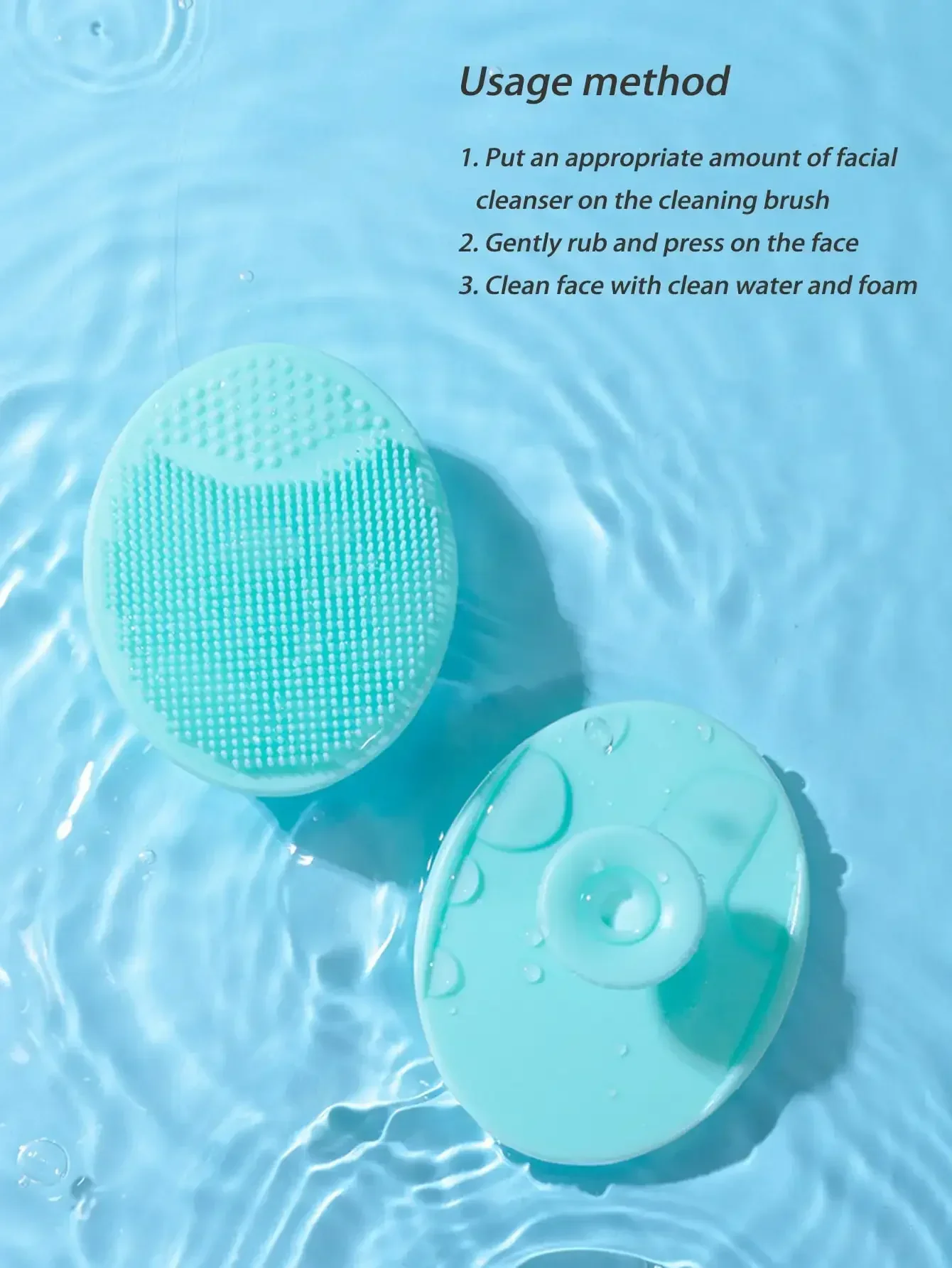 Soft Silicone Face Brush Cleanser and Massager Manual Facial Cleansing Brush Exfoliating Silicone Face Scrubber For Women Men