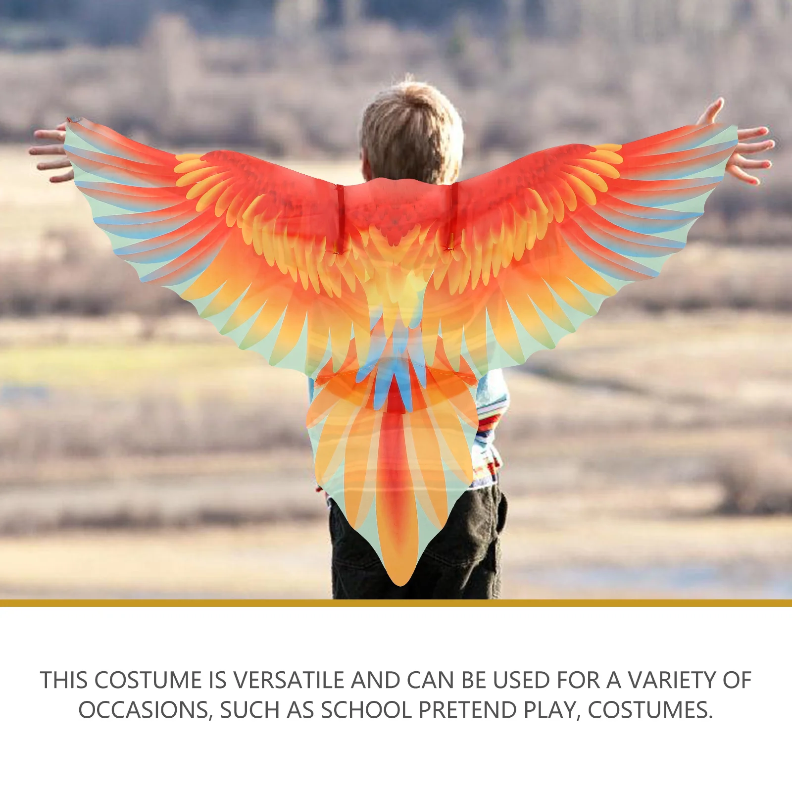 Parrot Wings Cape Blue Costume Halloween Party Prop Stage Simulative Creative Decorative Child
