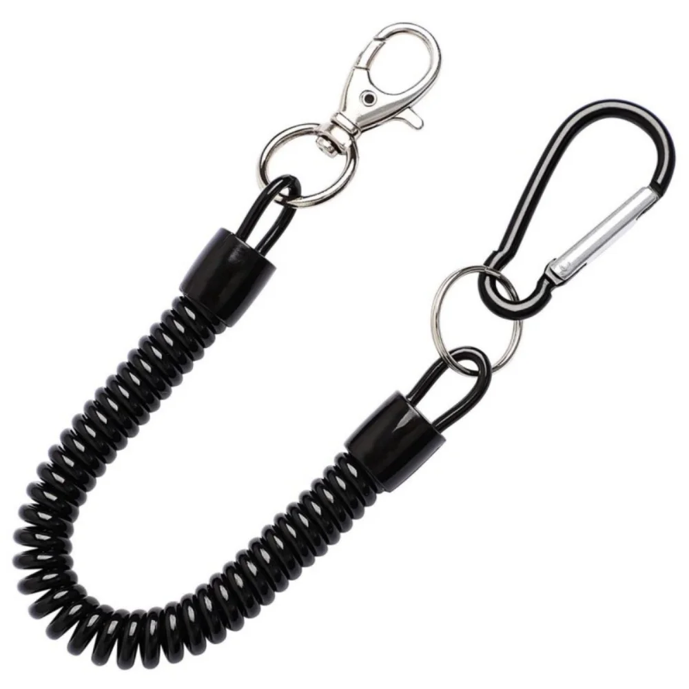 2pcs Scalable Spring Coil Keychain, Anti-theft And Anti Loss Elastic Rope, Suitable for Wallet Chains, Keys, And Mobile Phones