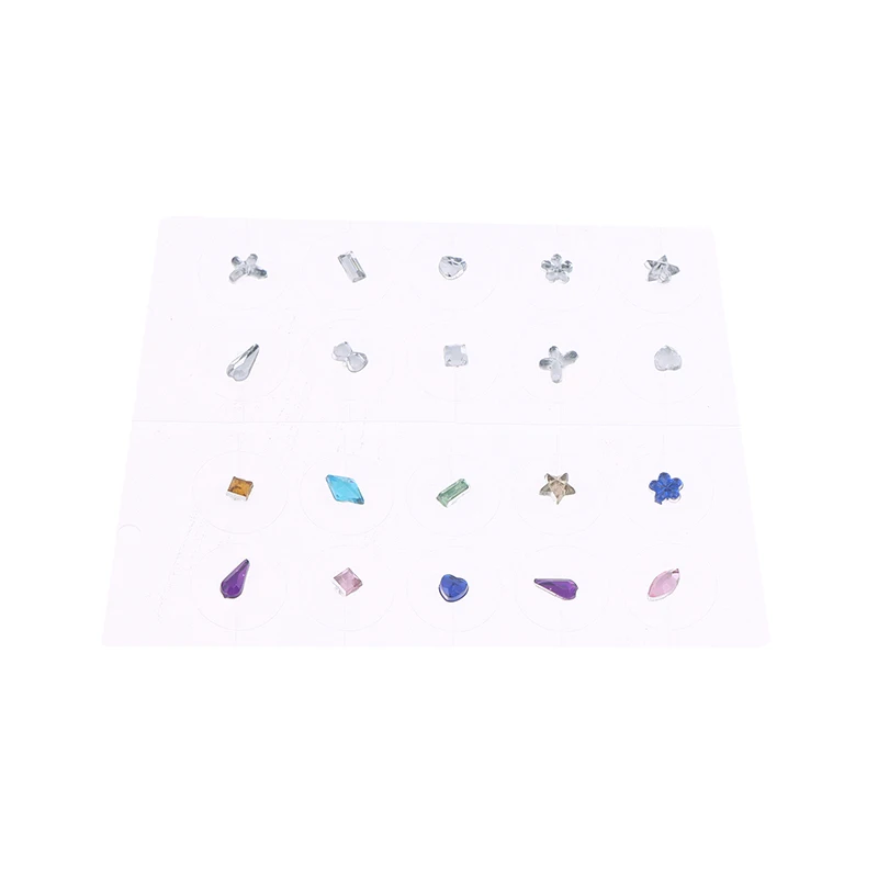10 Stücke Mode Strass Alien Farbige Diamanten Ohr Punkt Aufkleber Ohr Druck Stick Ohr Aufkleber Kind Spielzeug Aufkleber