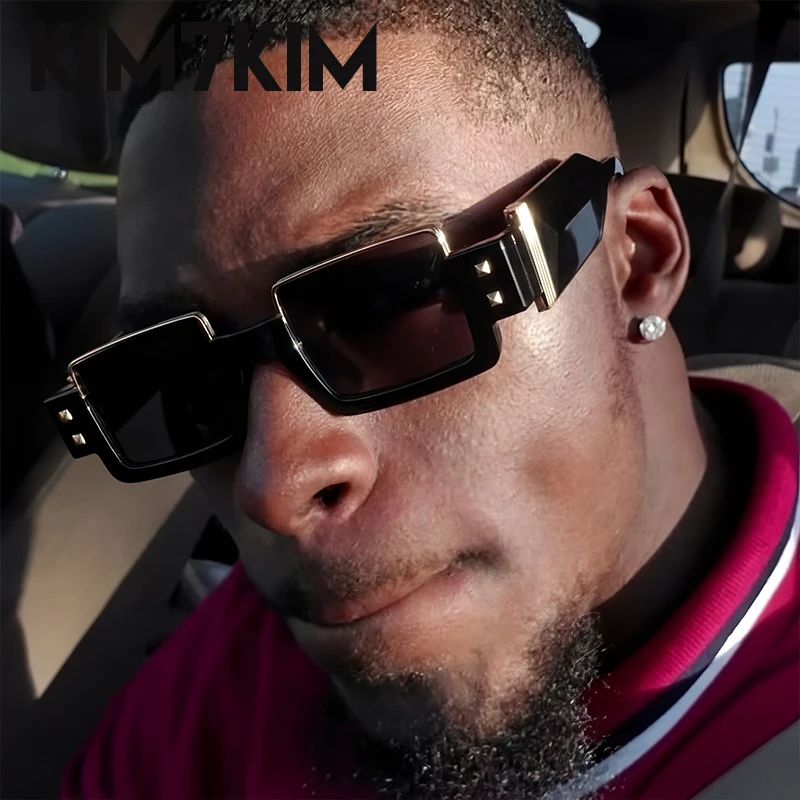 

Маленькие квадратные солнцезащитные очки в стиле стимпанк для мужчин, 2026, люксовый бренд, винтажные, Y2K, панк, для вождения, защита от УФ400