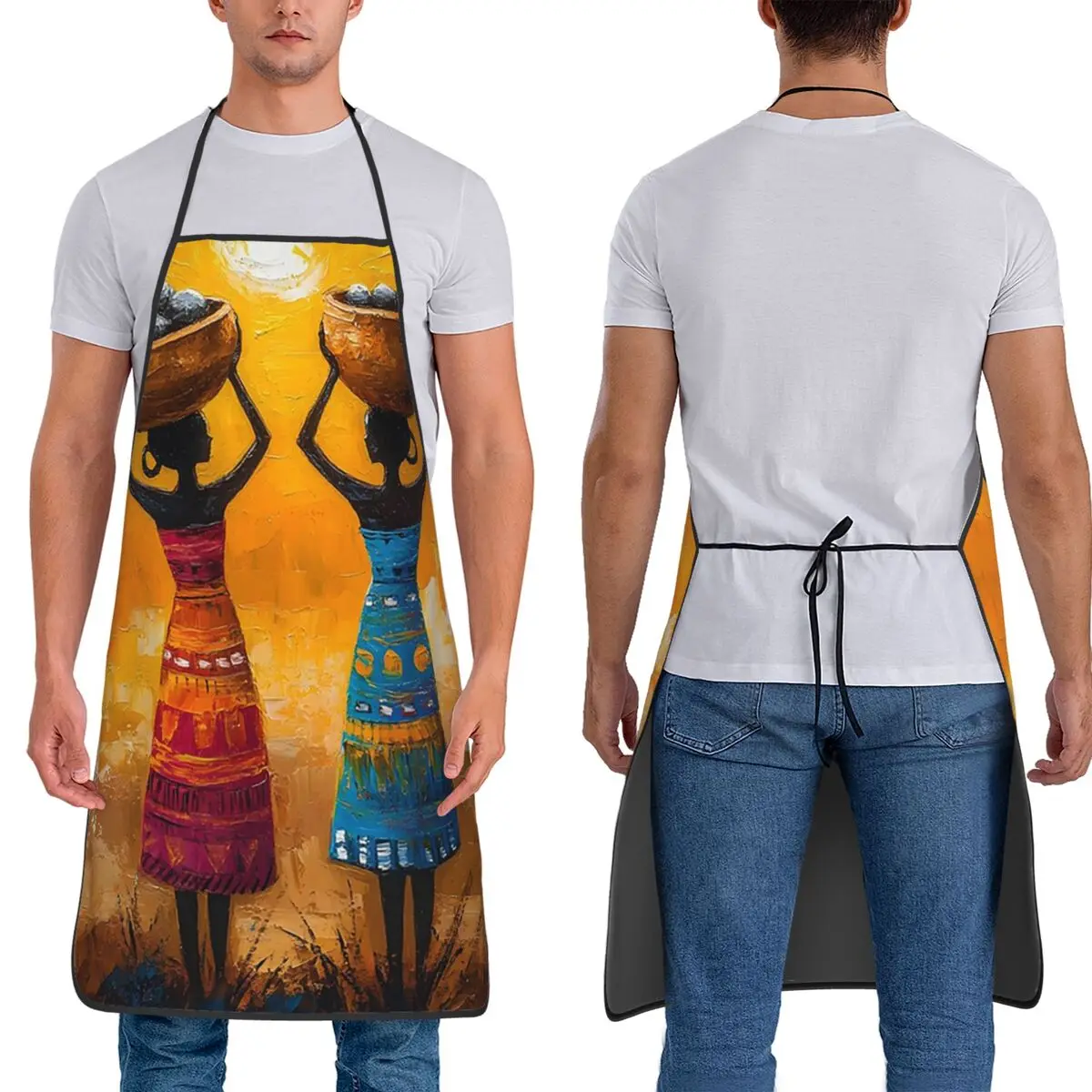 

Фартуки в африканском стиле, силу и изящность женщин, фартуки для приготовления пищи, водонепроницаемый нагрудник, кухонный сарафан для уборки для женщин и мужчин