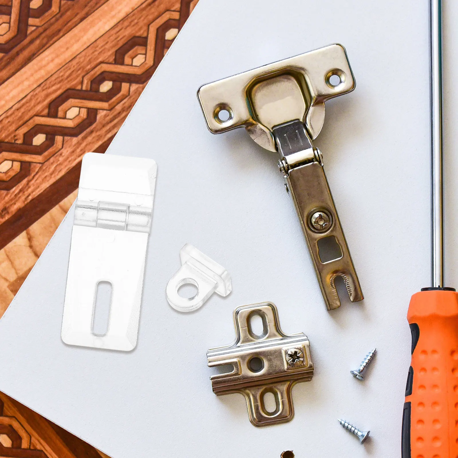 

8 Sets Clear Acrylic Lock Hasp Transparent Buckle Snap Fastener for Cabinet Drawer Door Accessories Plastic Fasteners