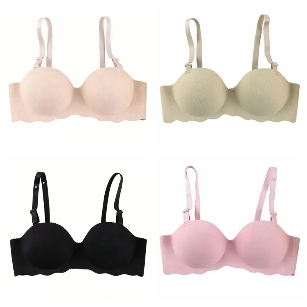 

Sexy Comfort Seamless Bra Adjustable Anti-sagging Pushup Bra Candy Color Lifting Wireless Bra Women