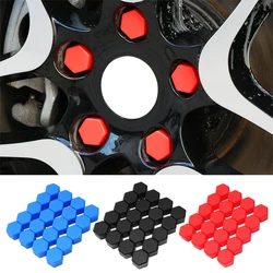 20pcs 17mm 19mm 21mm Black Car Wheel Caps Bolts Covers Nuts Silicone Auto Wheel Hub Protectors Screw Cap styling Anti Rust Cover