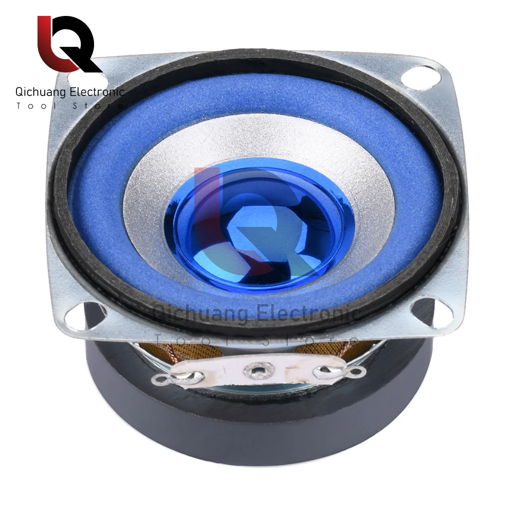 2-inch 5W 4ohm Blue Full-frequency Speaker 52mm Square Small Speaker Speaker For Digital Electronic Products 0. 25~ 18KHz