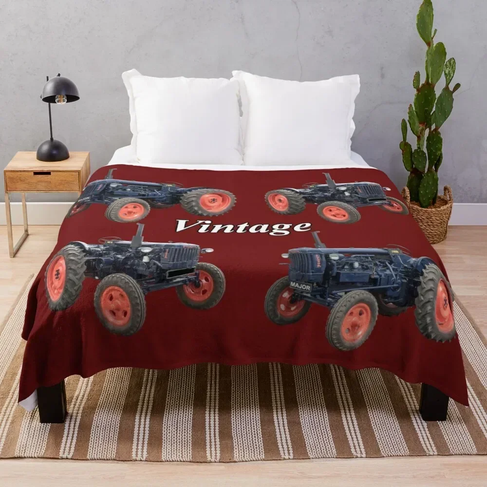 

Vintage tractor Throw Blanket Faux Fur Soft Warm Blanket for Bed