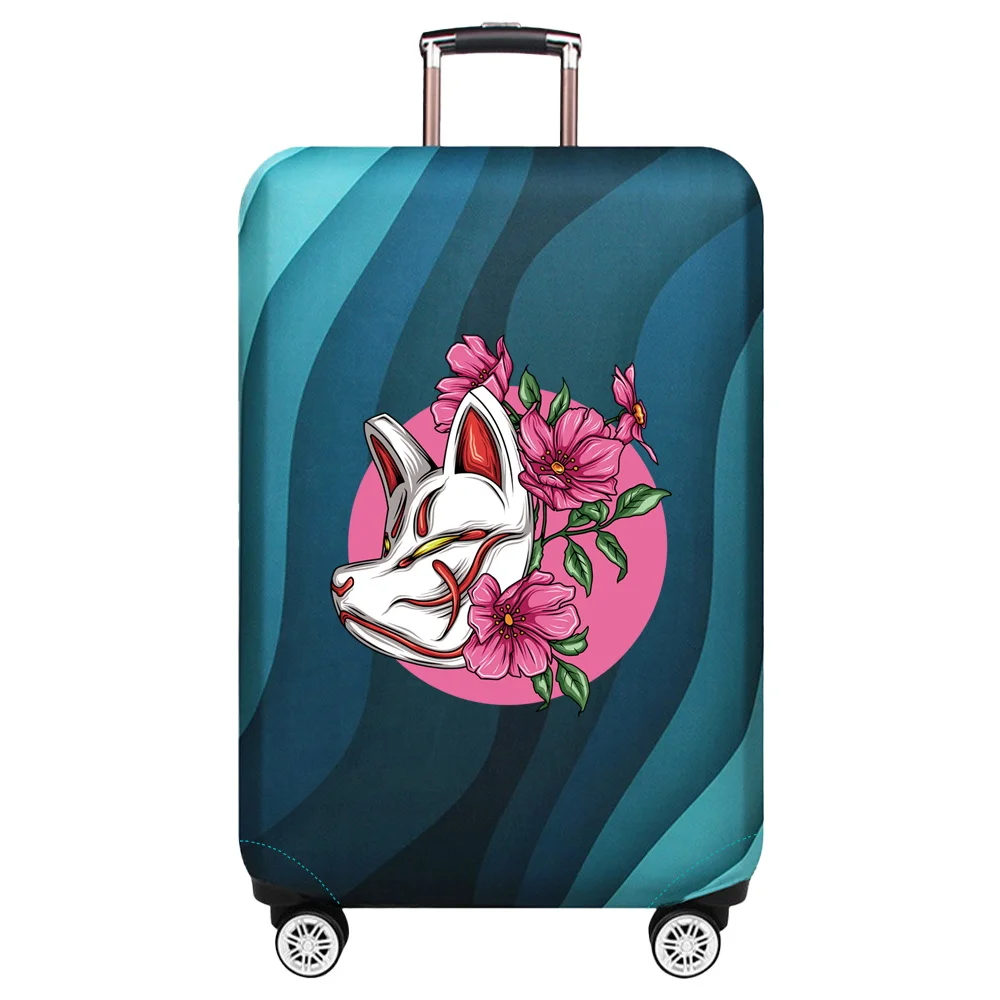 Luggage Cover Stretch Fabric Suitcase Protector Baggage Dust Case Cover Printing Mask Suitable 18-32 Inch Suitcase Case