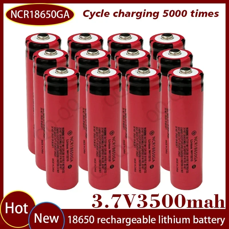 

100% Brand New Original NCR 18650GA High Discharge 3.7V 3500mAh 18650 Rechargeable Battery Flashlight Pointed Lithium Battery