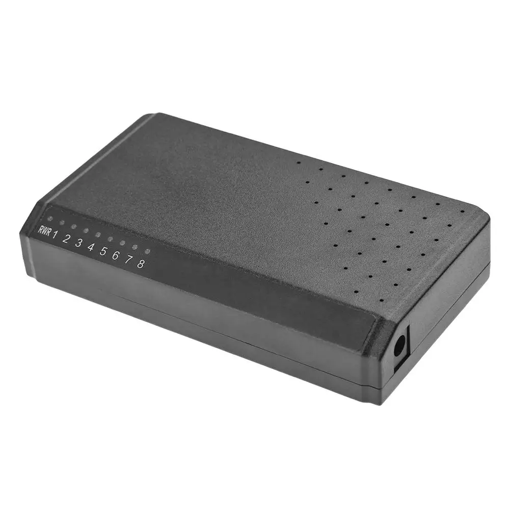 Iniettore switch POE 8 porte 6 + 2 Power over RJ45 Ethernet senza adattatore di alimentazione Sistema di rete familiare 10/100M per fotocamere