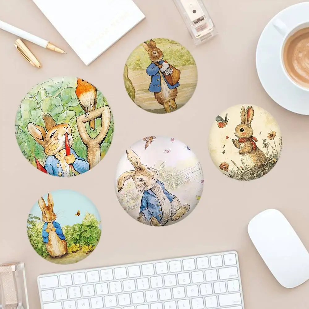

Cute P-Peter Rabbit Brooches Cartoon Badge Pins Backpack Hat Accessories Friend Gift