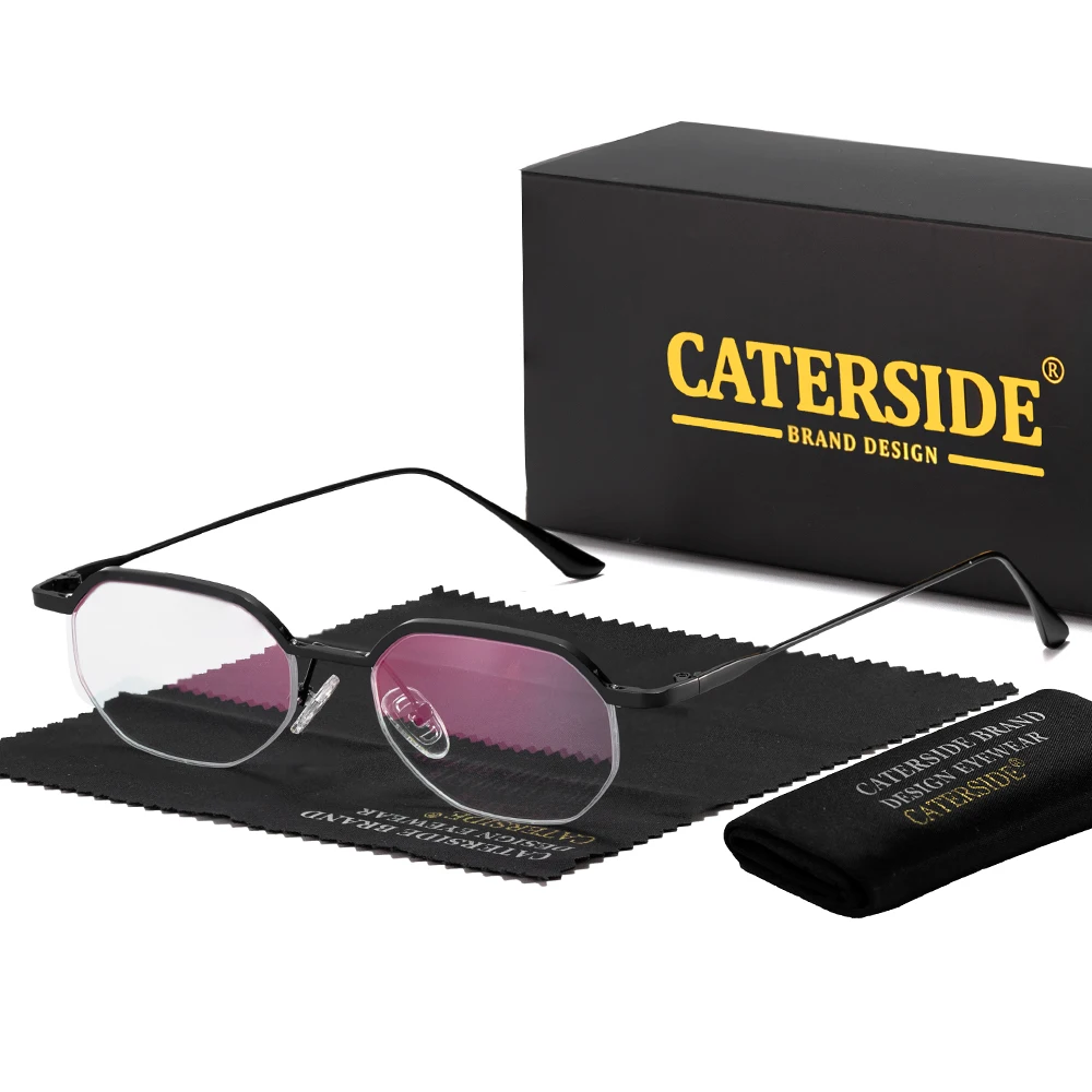 

Солнцезащитные очки CATERSIDE Fashion Polygon: Мужские маленькие металлические полуоправные очки, женские очки для активного отдыха, путешествий и вечеринок, декоративные очки
